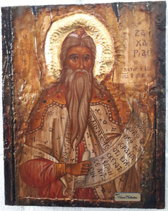 Orthodox Icon of Prophet Zachariah, Zacharias Christianity Greek Byzantine Icons - Vanas Collection