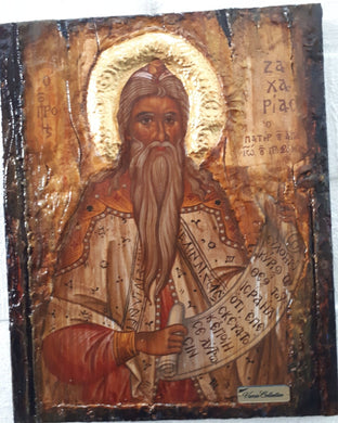 Orthodox Icon of Prophet Zachariah, Zacharias Christianity Greek Byzantine Icons - Vanas Collection