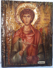 Load image into Gallery viewer, Orthodox Icon Saint St. Panteleimon Russian Greek Byzantine Antique Style Icons - Vanas Collection