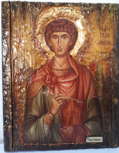 Load image into Gallery viewer, Orthodox Icon Saint St. Panteleimon Russian Greek Byzantine Antique Style Icons - Vanas Collection