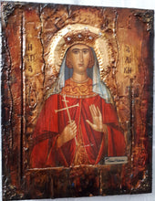 Load image into Gallery viewer, Saint Alice Aliki Icon-Greek Orthodox Byzantine Christian Antique Style Icons - Vanas Collection