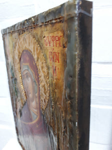 Saint Euphrosyne Efrosini Rare Greek Religious Orthodox Icon - Vanas Collection