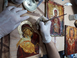 Saint Euphrosyne Efrosini Rare Greek Religious Orthodox Icon - Vanas Collection