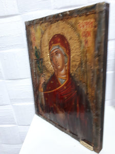 Saint Euphrosyne Efrosini Rare Greek Religious Orthodox Icon - Vanas Collection