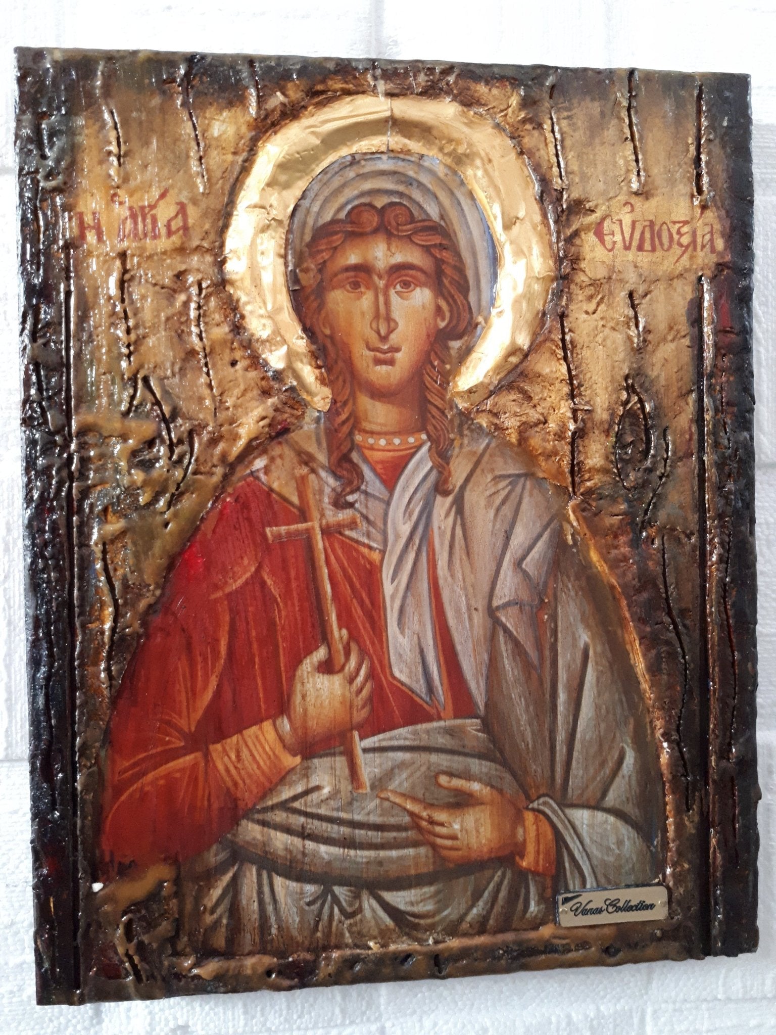 Saint Evdoxia the Martyr of Egypt - Greek Orthodox Byzantine Christian Icons - Vanas Collection