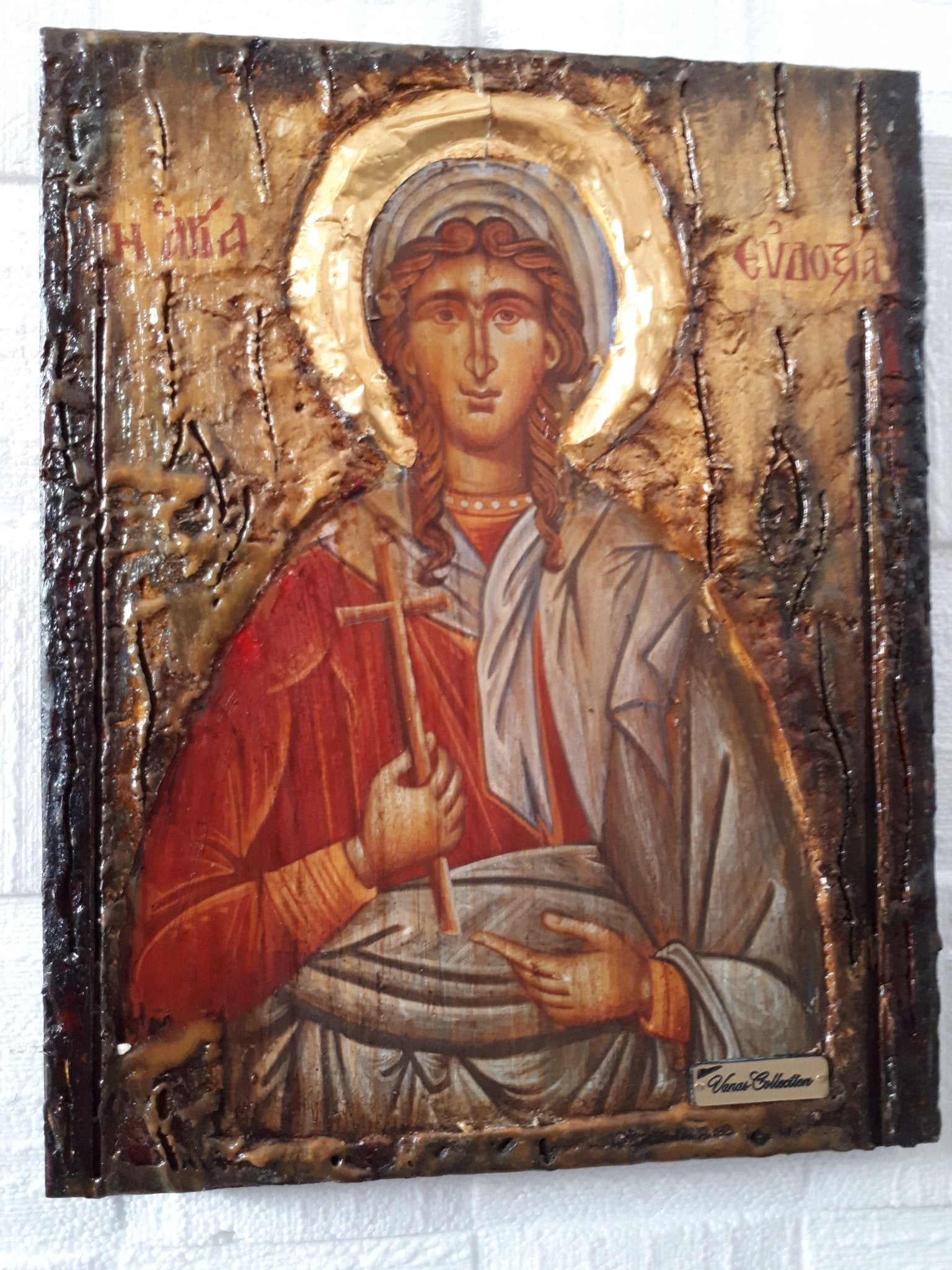 Saint Evdoxia the Martyr of Egypt - Greek Orthodox Byzantine Christian Icons - Vanas Collection