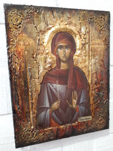 Laden Sie das Bild in den Galerie-Viewer, Saint Galini the Martyr Icon - Orthodox Greek Byzantine Wood Icons Antique Style - Vanas Collection