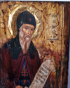 Saint Gerasimos-Handmade Greek Byzantine Icon-Orthodox Russian Christianity Icon - Vanas Collection