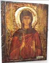 Load image into Gallery viewer, Saint Glyceria Glykeria- Rare Orthodox Byzantine Greek Made Icon-Unique Handmade - Vanas Collection