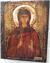 Load image into Gallery viewer, Saint Glyceria Glykeria- Rare Orthodox Byzantine Greek Made Icon-Unique Handmade - Vanas Collection