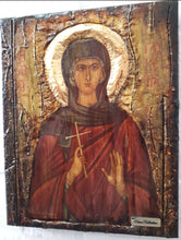 Load image into Gallery viewer, Saint Glyceria Glykeria- Rare Orthodox Byzantine Greek Made Icon-Unique Handmade - Vanas Collection