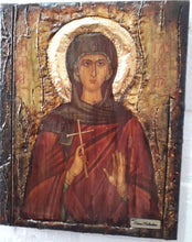 Load image into Gallery viewer, Saint Glyceria Glykeria- Rare Orthodox Byzantine Greek Made Icon-Unique Handmade - Vanas Collection