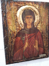 Load image into Gallery viewer, Saint Glyceria Glykeria- Rare Orthodox Byzantine Greek Made Icon-Unique Handmade - Vanas Collection