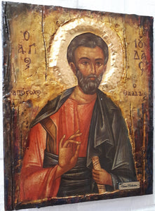 Saint Jude Ioudas Judas Thaddeus-Greek Orthodox Byzantine Handmade Rare Icons - Vanas Collection