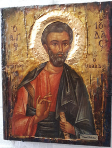 Saint Jude Ioudas Judas Thaddeus-Greek Orthodox Byzantine Handmade Rare Icons - Vanas Collection