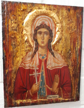 Laden Sie das Bild in den Galerie-Viewer, Saint Lucia Lucy Santa Lucia - Rare Byzantine Greek Orthodox Icon-Antique Style Icon - Vanas Collection