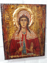 Load image into Gallery viewer, Saint Lucia Lucy Santa Lucia - Rare Byzantine Greek Orthodox Icon-Antique Style Icon - Vanas Collection