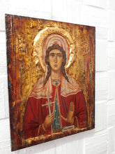 Load image into Gallery viewer, Saint Lucia Lucy Santa Lucia - Rare Byzantine Greek Orthodox Icon-Antique Style Icon - Vanas Collection