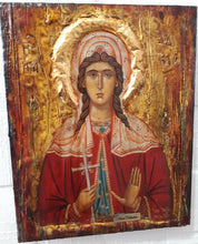 Load image into Gallery viewer, Saint Lucia Lucy Santa Lucia - Rare Byzantine Greek Orthodox Icon-Antique Style Icon - Vanas Collection