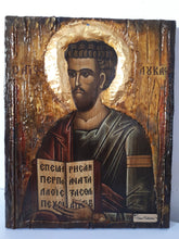 Laden Sie das Bild in den Galerie-Viewer, Saint Luke Lukas Icon-Greek on Wood Orthodox Byzantine Religious Icons - Vanas Collection