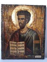Laden Sie das Bild in den Galerie-Viewer, Saint Luke Lukas Icon-Greek on Wood Orthodox Byzantine Religious Icons - Vanas Collection