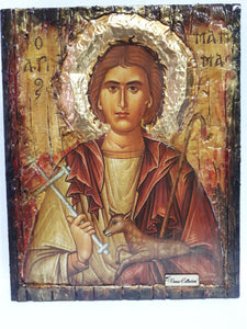 Saint Mammas Mammes Icon Mames Mamas ΑΓΙΟΣ ΜΑΜΜΑΣ Byzantine Greek Art Icons - Vanas Collection