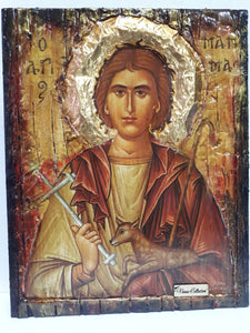 Saint Mammas Mammes Icon Mames Mamas ΑΓΙΟΣ ΜΑΜΜΑΣ Byzantine Greek Art Icons - Vanas Collection