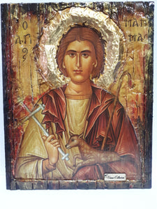 Saint Mammas Mammes Icon Mames Mamas ΑΓΙΟΣ ΜΑΜΜΑΣ Byzantine Greek Art Icons - Vanas Collection
