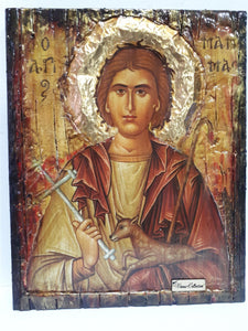 Saint Mammas Mammes Icon Mames Mamas ΑΓΙΟΣ ΜΑΜΜΑΣ Byzantine Greek Art Icons - Vanas Collection