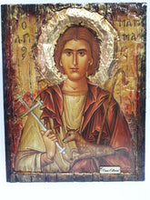 Load image into Gallery viewer, Saint Mammas Mammes Icon Mames Mamas ΑΓΙΟΣ ΜΑΜΜΑΣ Byzantine Greek Art Icons - Vanas Collection