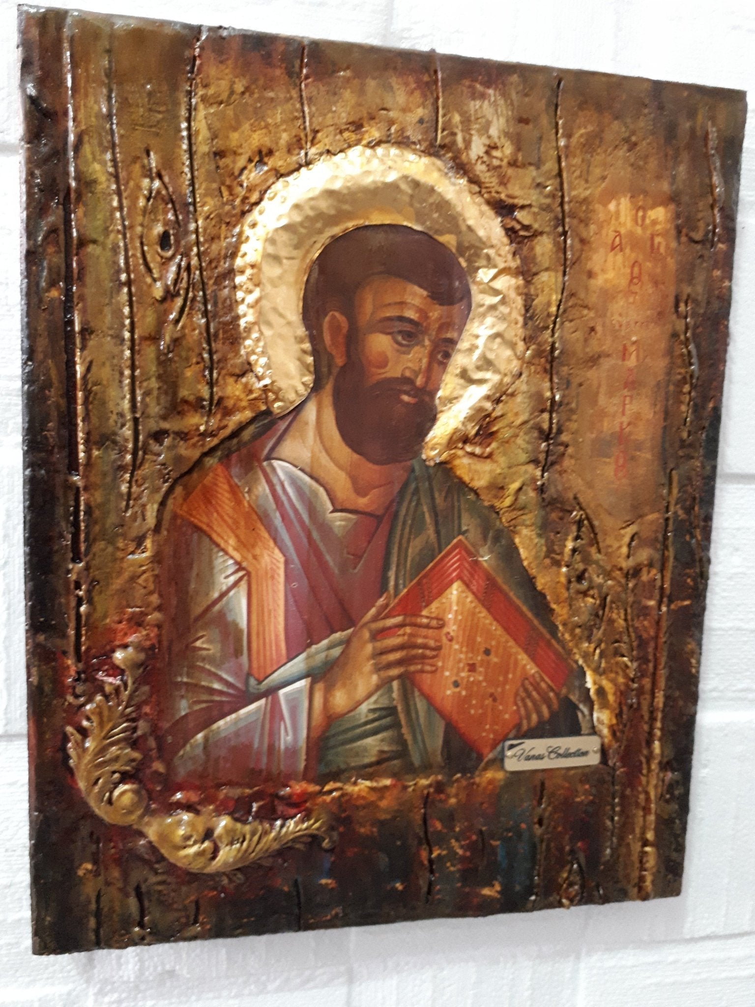 Saint Markos Mark Evangelist, the Apostle-Handmade Orthodox Christian Greek Icon - Vanas Collection