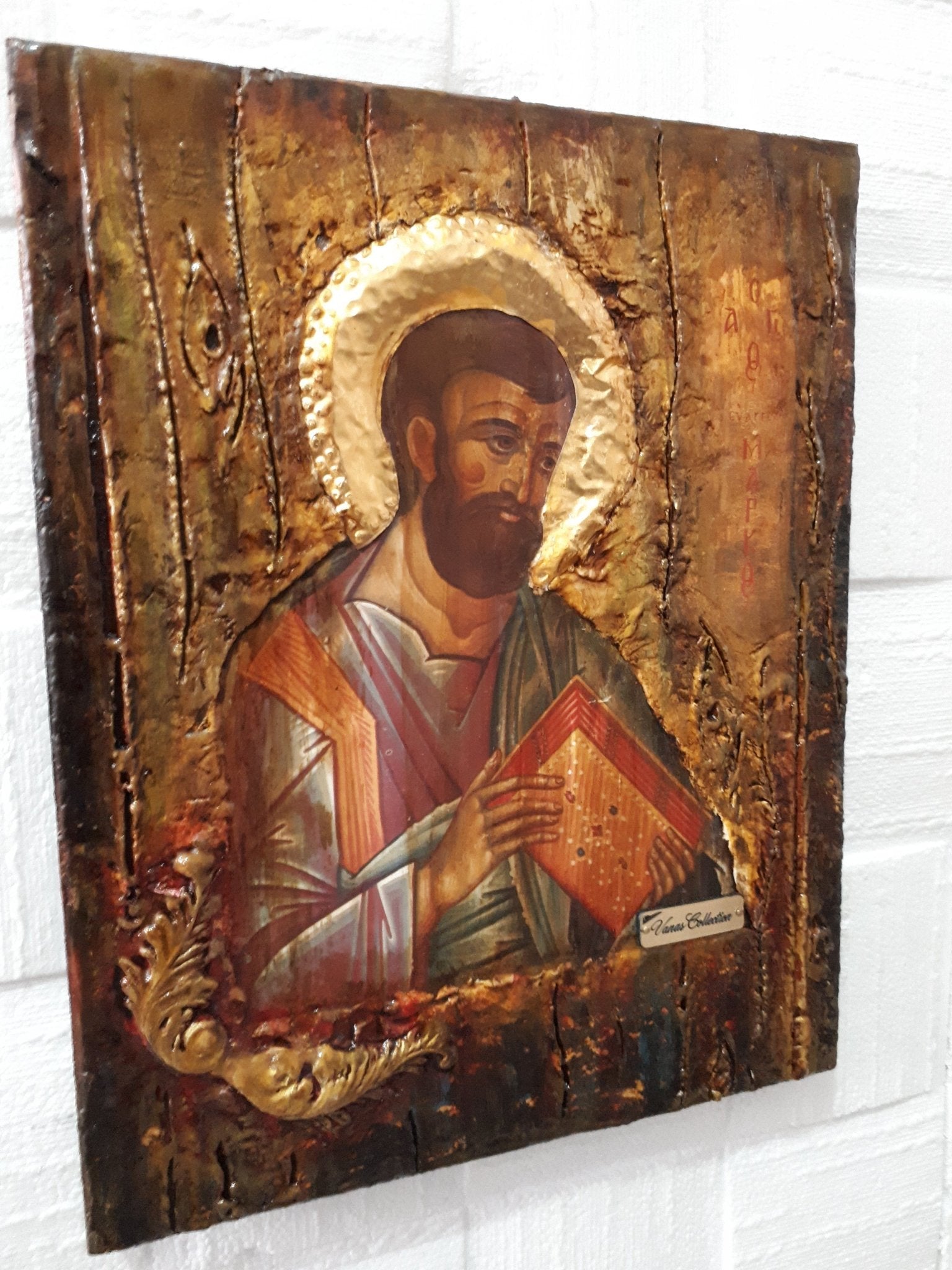 Saint Markos Mark Evangelist, the Apostle-Handmade Orthodox Christian Greek Icon - Vanas Collection