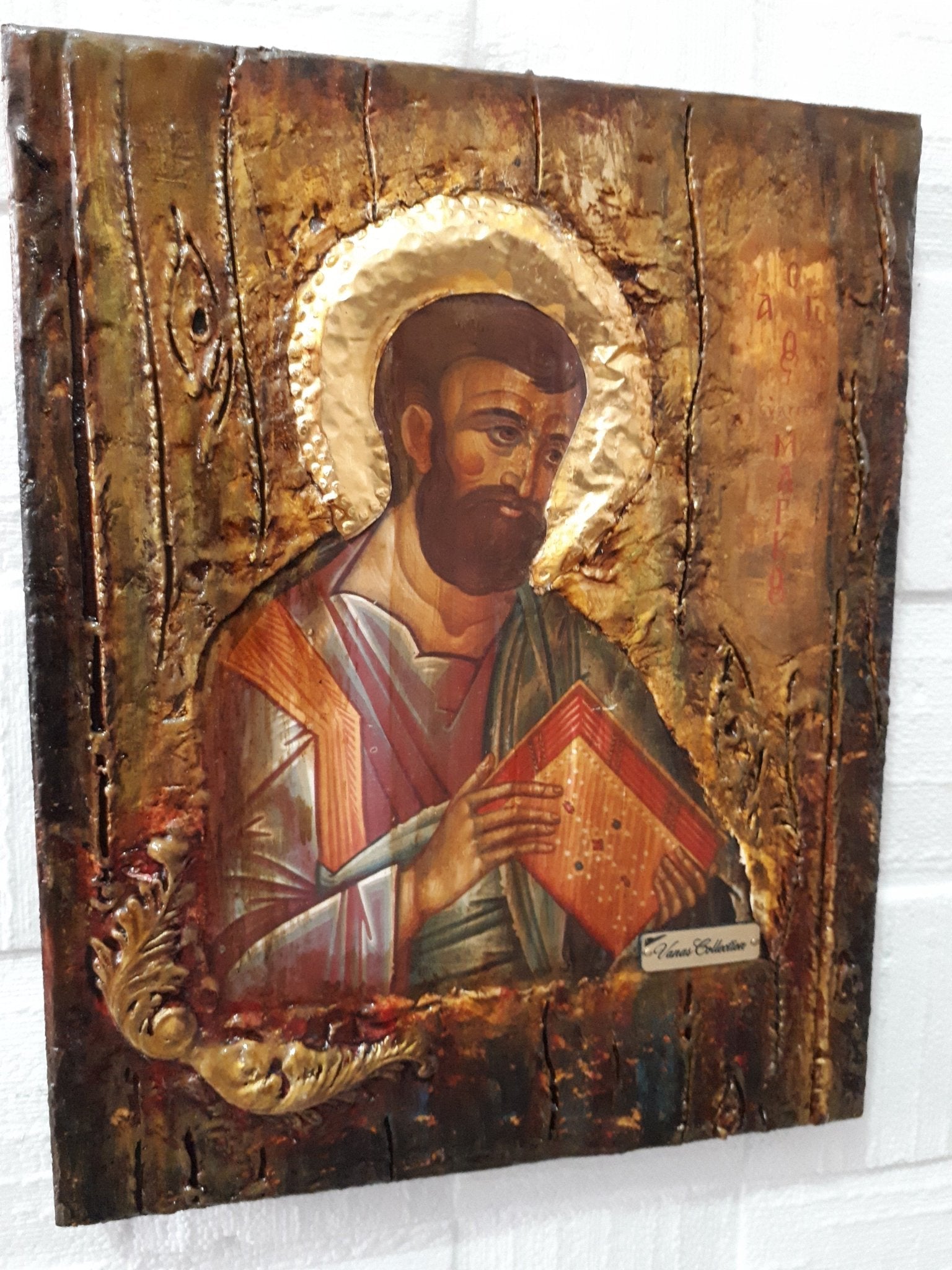 Saint Markos Mark Evangelist, the Apostle-Handmade Orthodox Christian Greek Icon - Vanas Collection