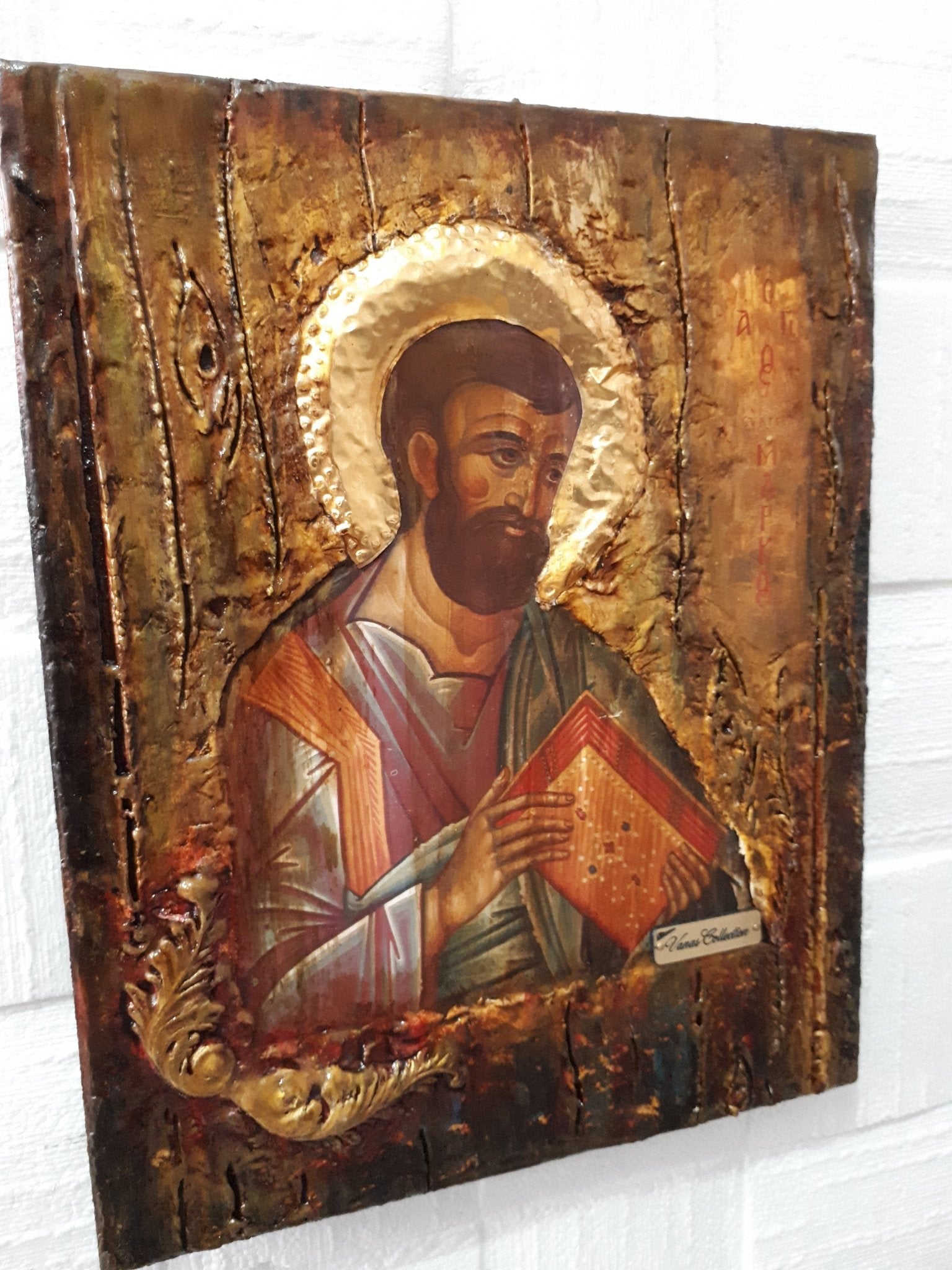 Saint Markos Mark Evangelist, the Apostle-Handmade Orthodox Christian Greek Icon - Vanas Collection