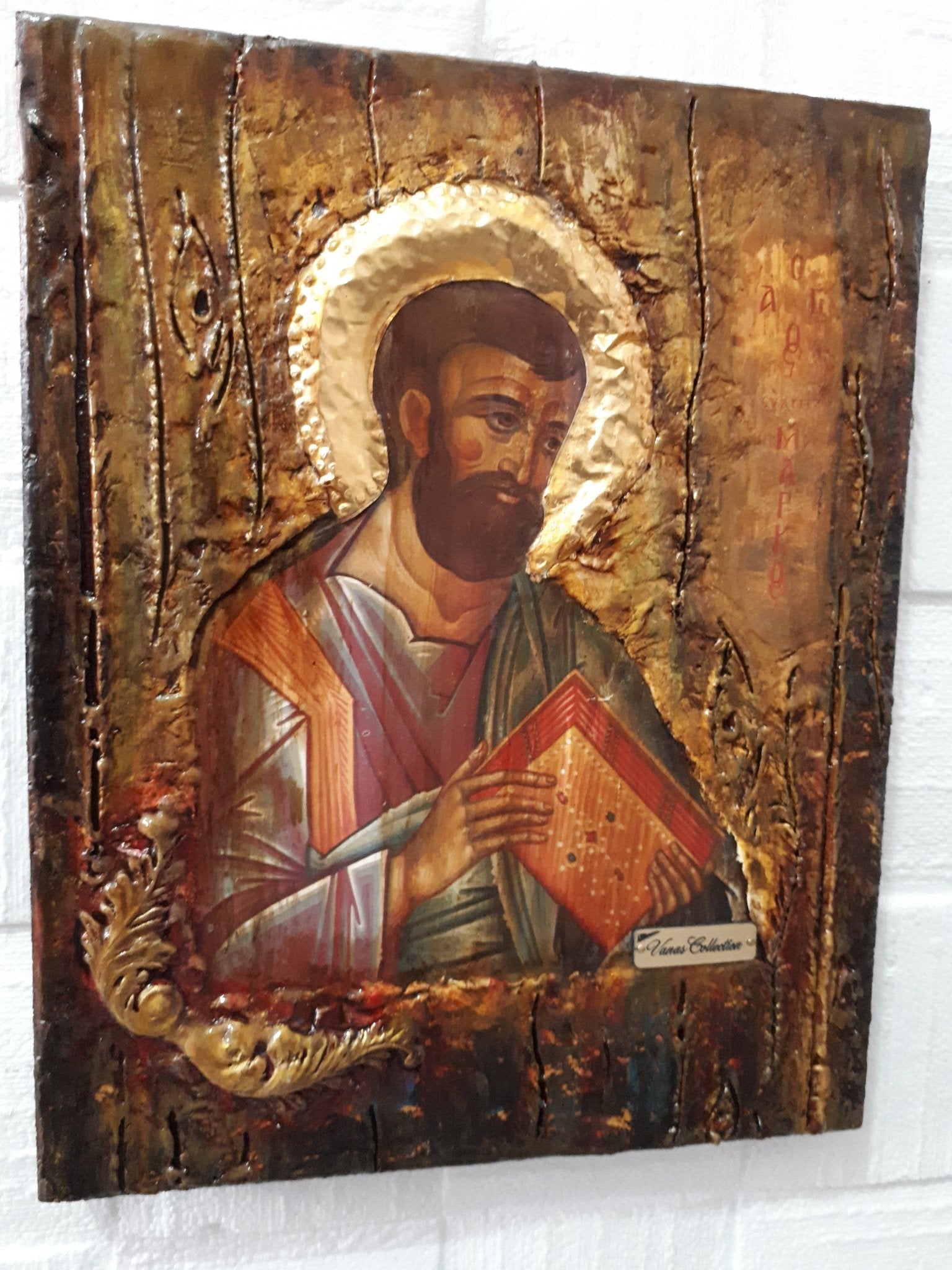 Saint Markos Mark Evangelist, the Apostle-Handmade Orthodox Christian Greek Icon - Vanas Collection
