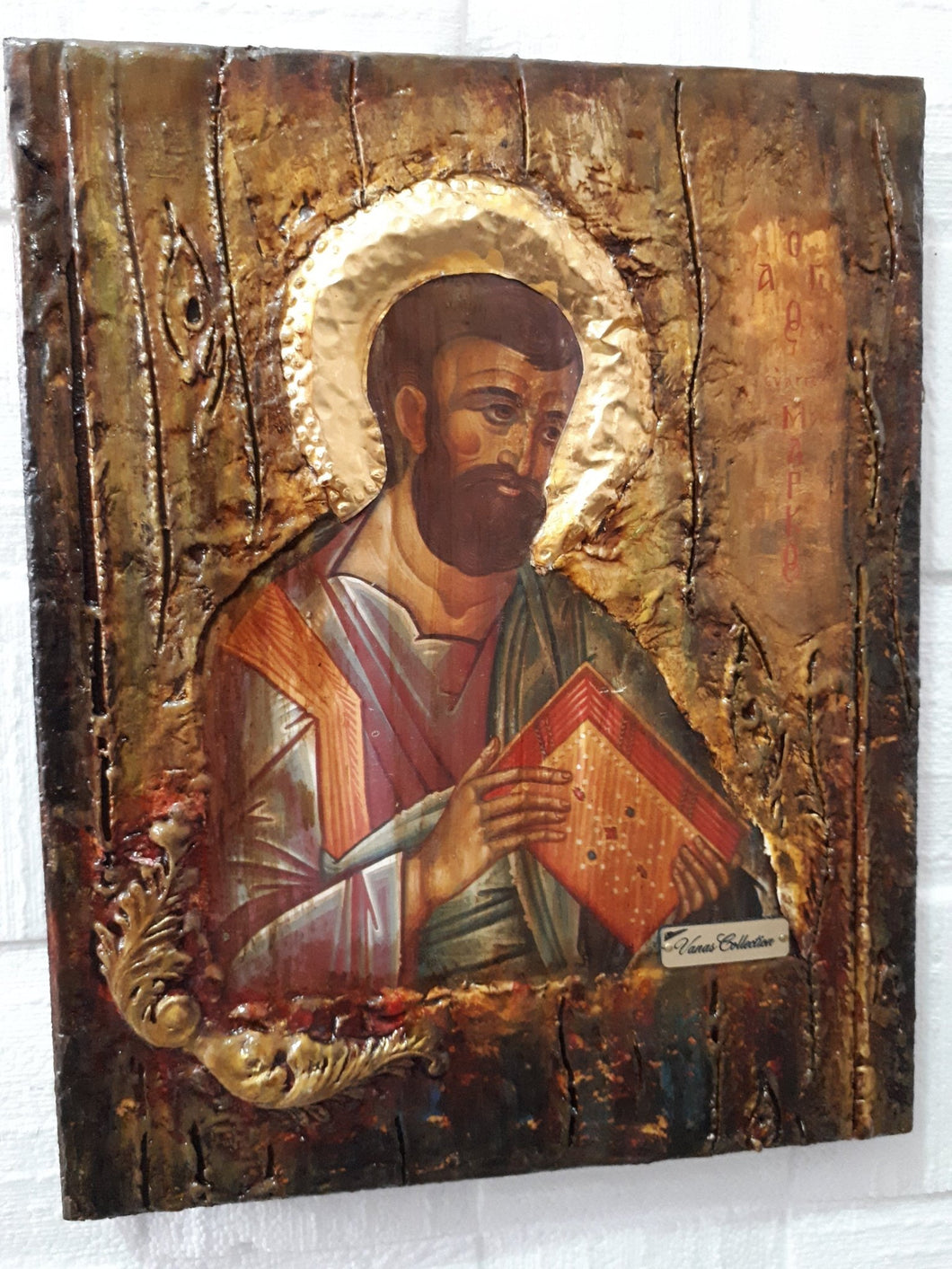 Saint Markos Mark Evangelist, the Apostle-Handmade Orthodox Christian Greek Icon - Vanas Collection