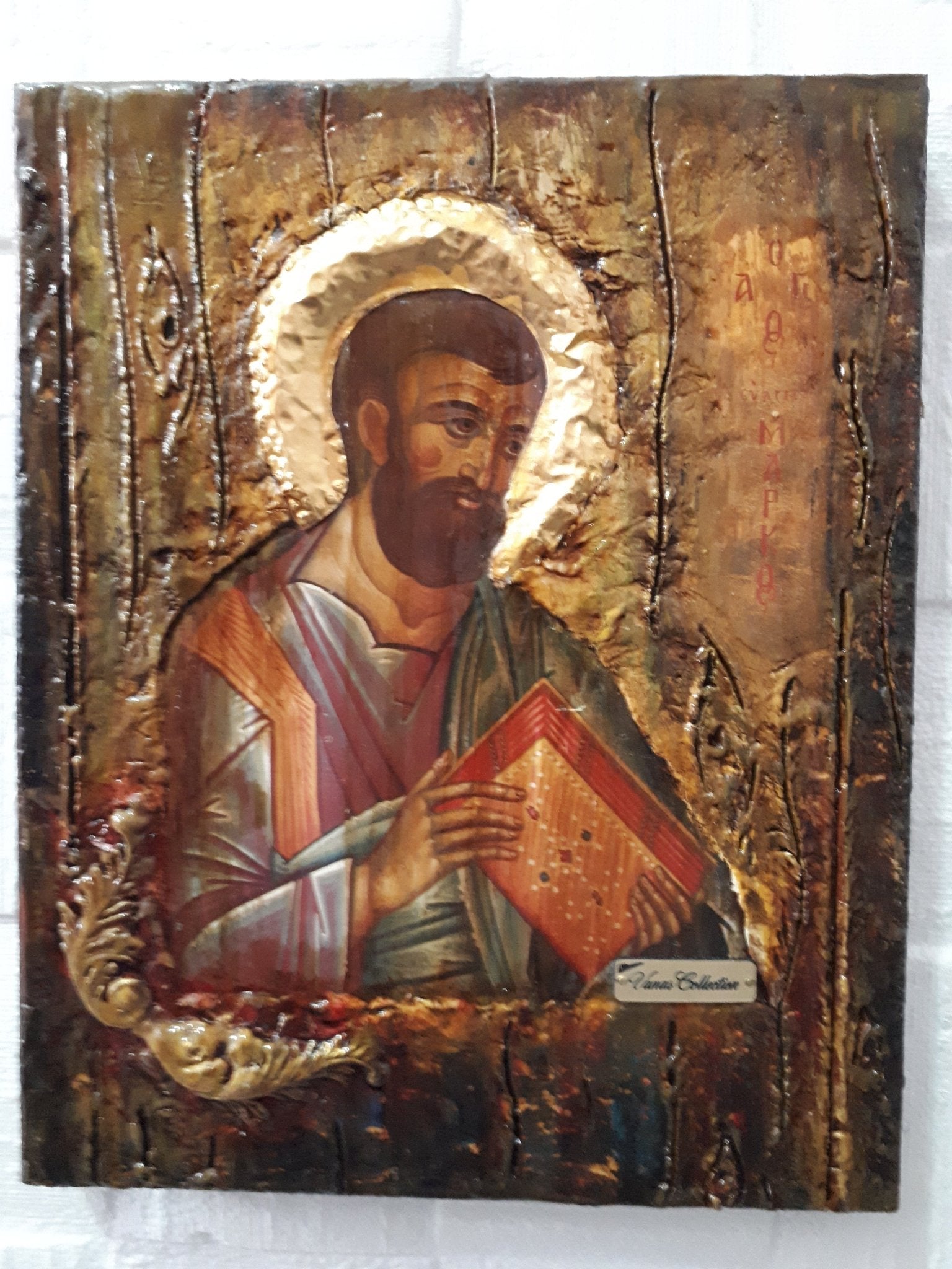 Saint Markos Mark Evangelist, the Apostle-Handmade Orthodox Christian Greek Icon - Vanas Collection