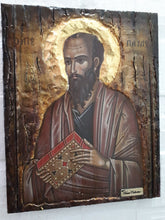 Load image into Gallery viewer, Saint Paul Apostle Agios Pavlos on Wood Icon- Greek Orthodox Byzantine Icons - Vanas Collection