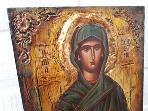 Saint Polyxeni Icone Ikona Ikon-Rare Byzantine Greek Orthodox Antique Style Icon - Vanas Collection