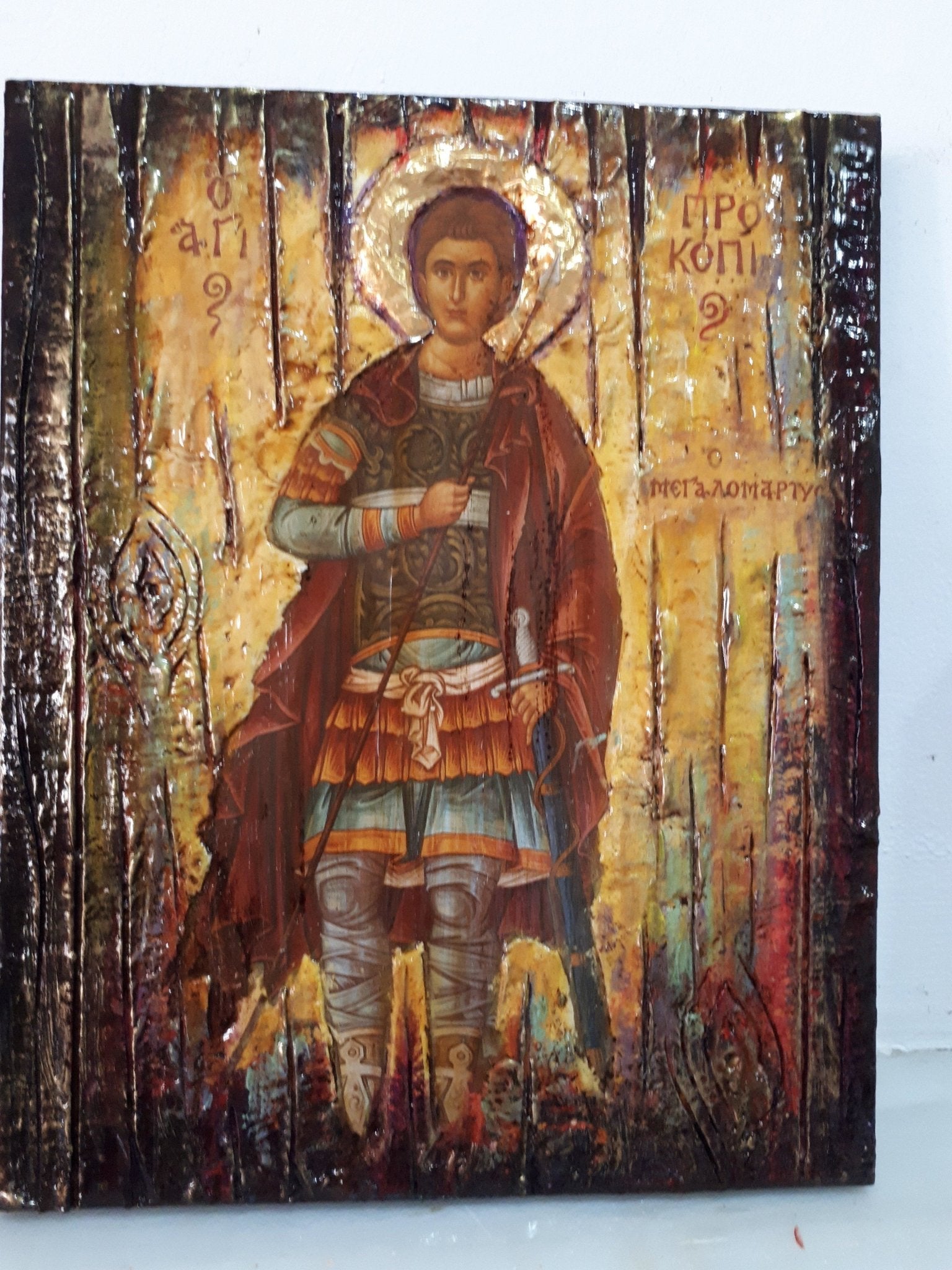 Saint Procopius the Great Martyr Icon-Prokopios Orthodox Greek Christian Icons - Vanas Collection