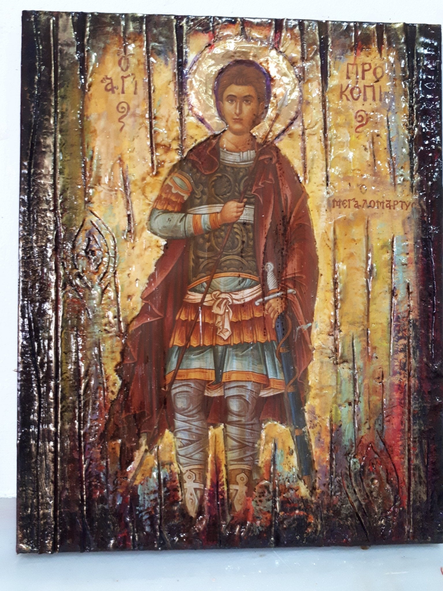 Saint Procopius the Great Martyr Icon-Prokopios Orthodox Greek Christian Icons - Vanas Collection