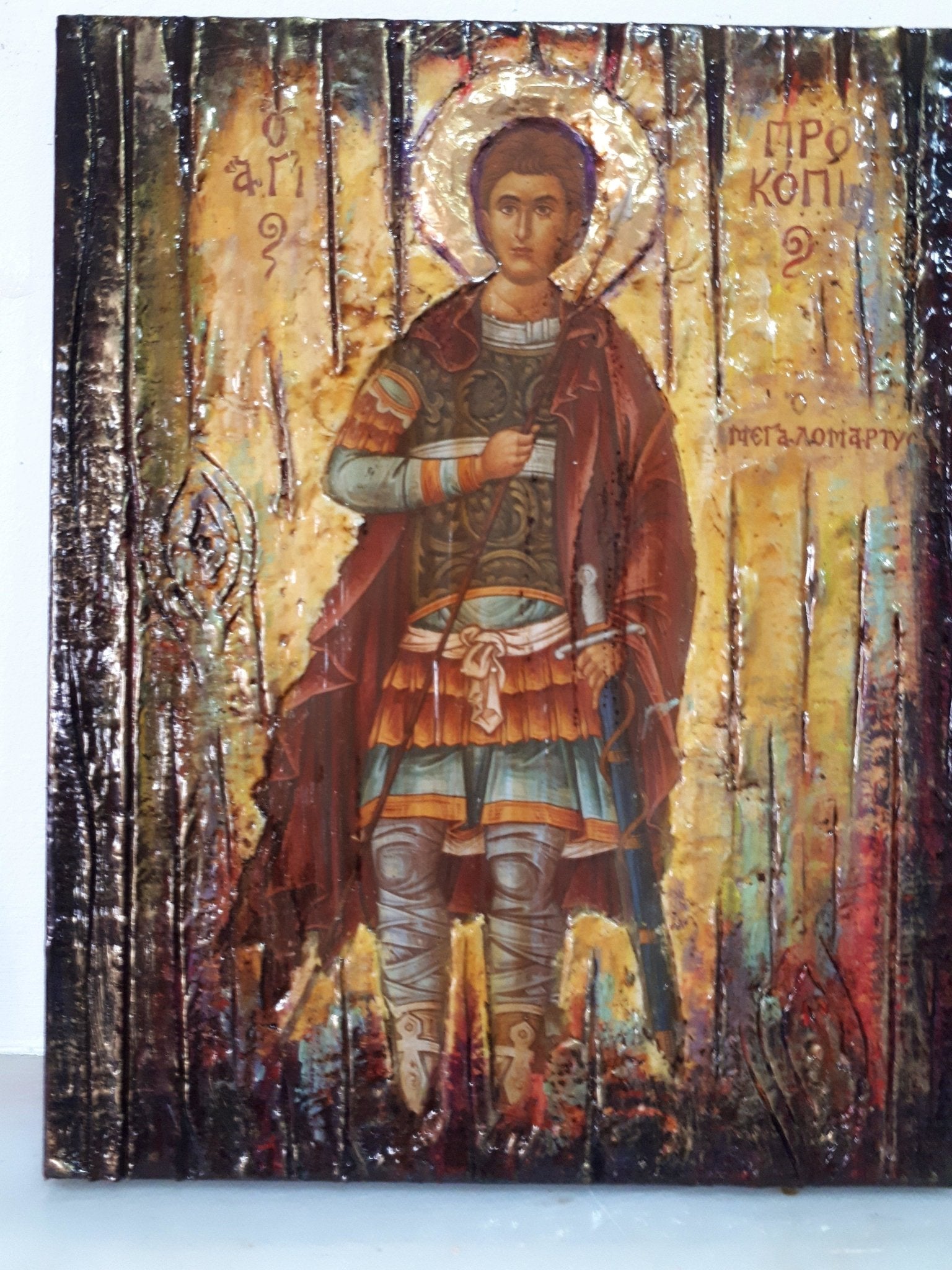Saint Procopius the Great Martyr Icon-Prokopios Orthodox Greek Christian Icons - Vanas Collection