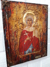Load image into Gallery viewer, Saint St. Agni Icon - Orthodox Greek Russian Byzantine Wood Antique Style Icons - Vanas Collection