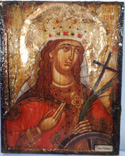 Laden Sie das Bild in den Galerie-Viewer, Saint St Aikaterini Catherine Icon-Greek Orthodox Byzantine Handmade Icons - Vanas Collection