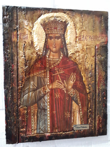 Saint St. Alexandra the Martyr Empress of Rome Icon-Orthodox Christian Greek Icons - Vanas Collection
