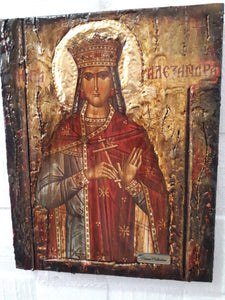 Saint St. Alexandra the Martyr Empress of Rome Icon-Orthodox Christian Greek Icons - Vanas Collection