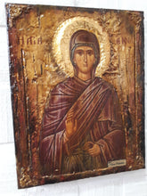 Laden Sie das Bild in den Galerie-Viewer, Saint St. Anne Anna Antique Style Icon on Wood-Greek Orthodox Byzantine Icons - Vanas Collection