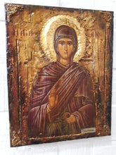 Load image into Gallery viewer, Saint St. Anne Anna Antique Style Icon on Wood-Greek Orthodox Byzantine Icons - Vanas Collection