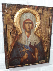 Saint St. Aphrodite, the Virgin Martyr Icon-Orthodox Greek Byzantine Wood Icons - Vanas Collection