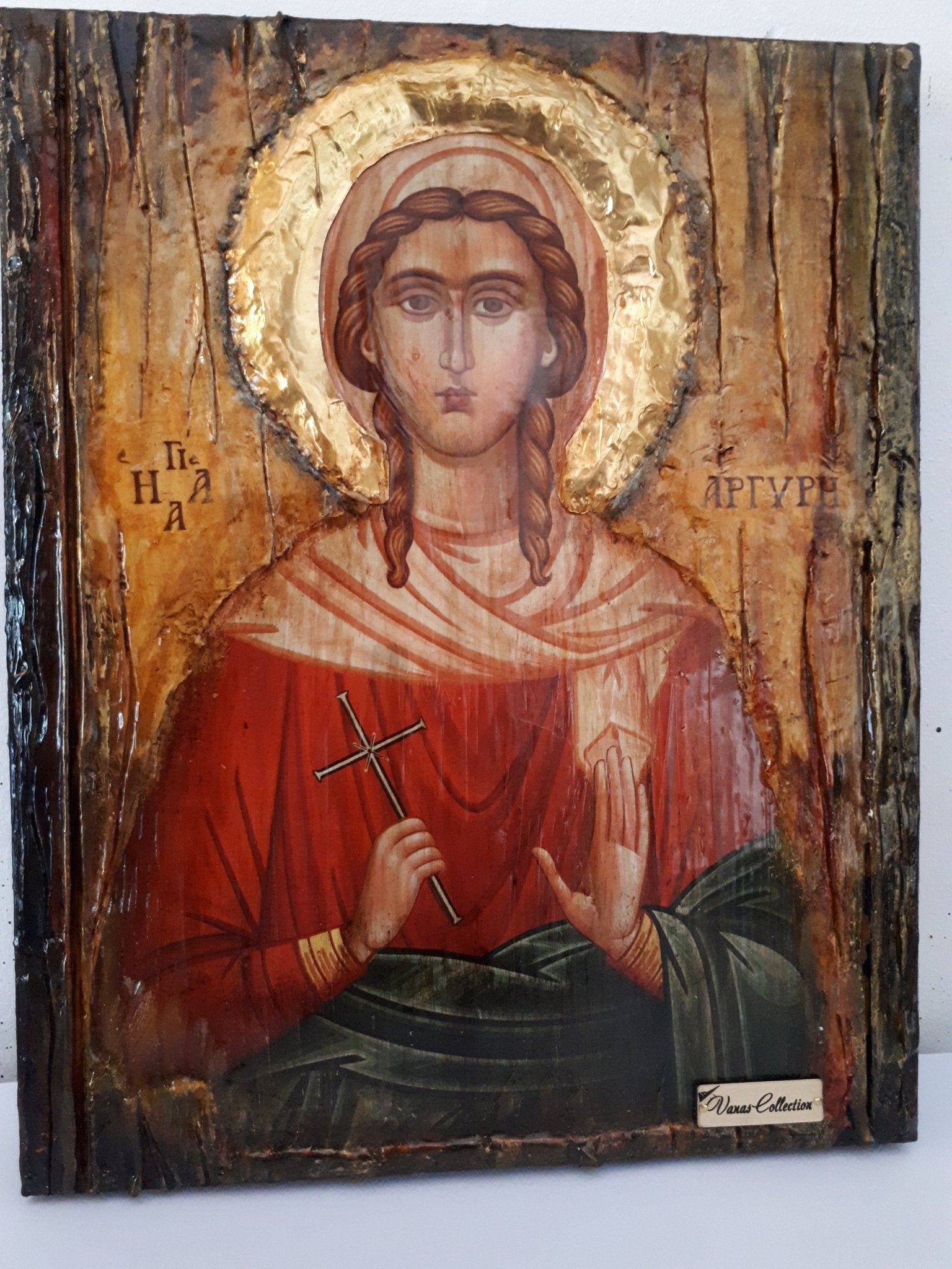 Saint St Argyri, Argyro Argyre the Neomartyr of Proussa Icon-Greek Handmade Icons - Vanas Collection